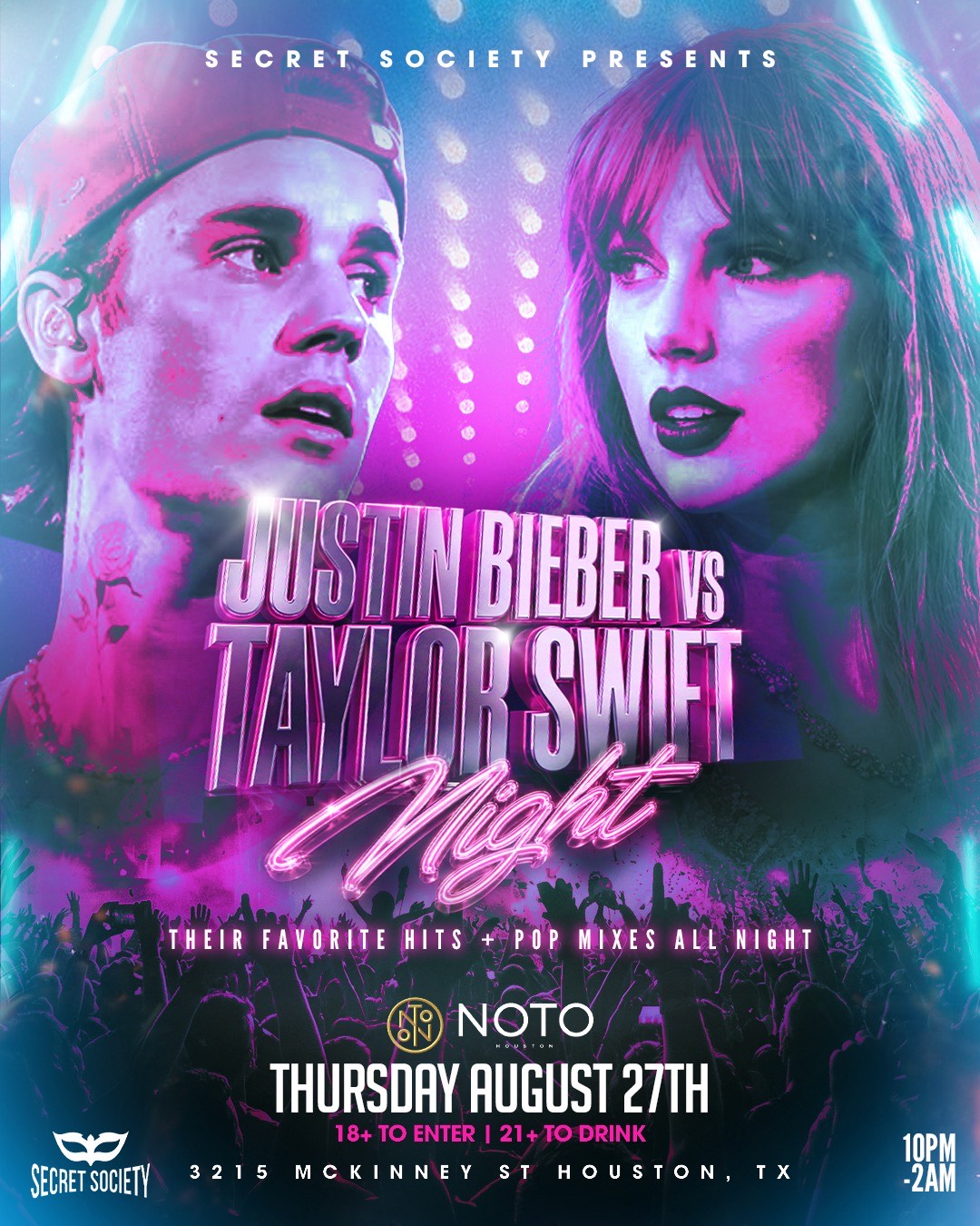 JUSTIN BIEBER VS TAYLOR SWIFT NIGHT