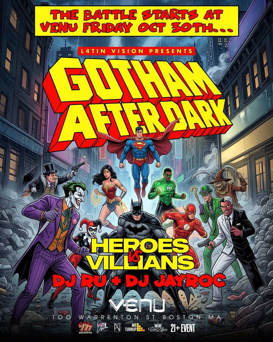 777 Fridays Presents: Gotham After Dark - Heroes & Villians (Elite Affairs) flyer