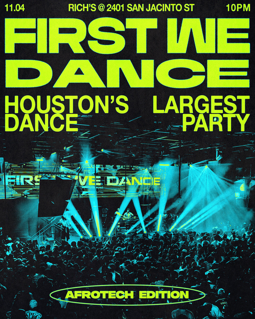AFROTECH - FIRSTWEDANCE @ Rich's 11.4 (21+) flyer