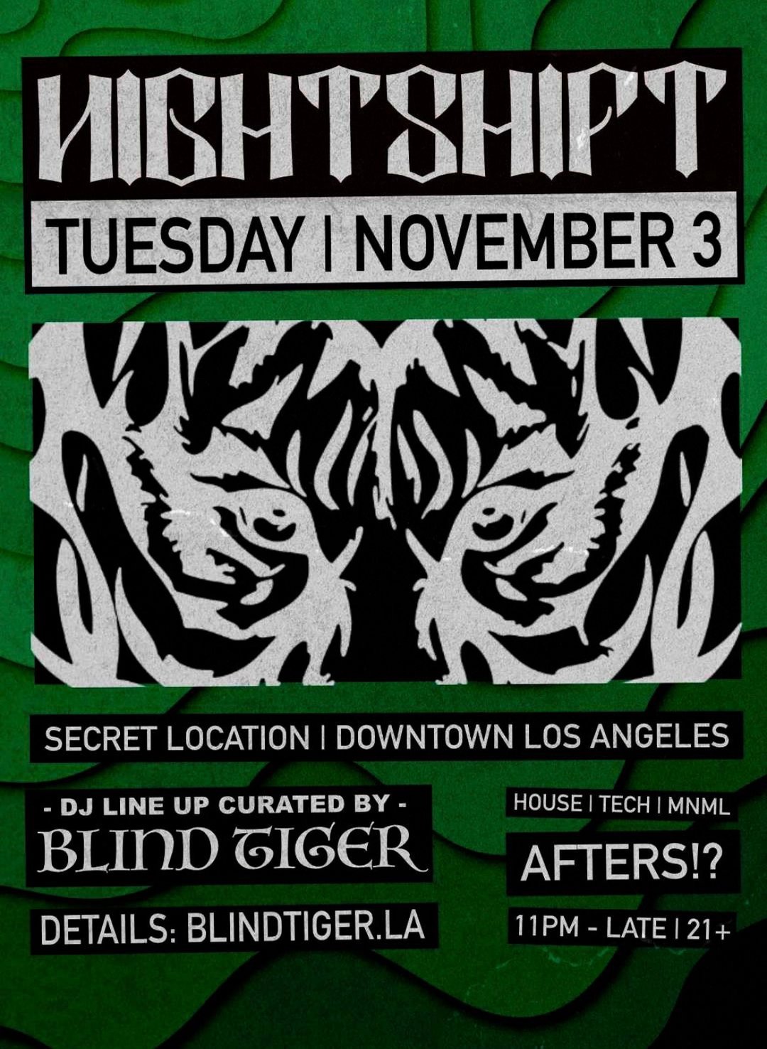 AFTERS 11-03 ( TUESDAY ) flyer