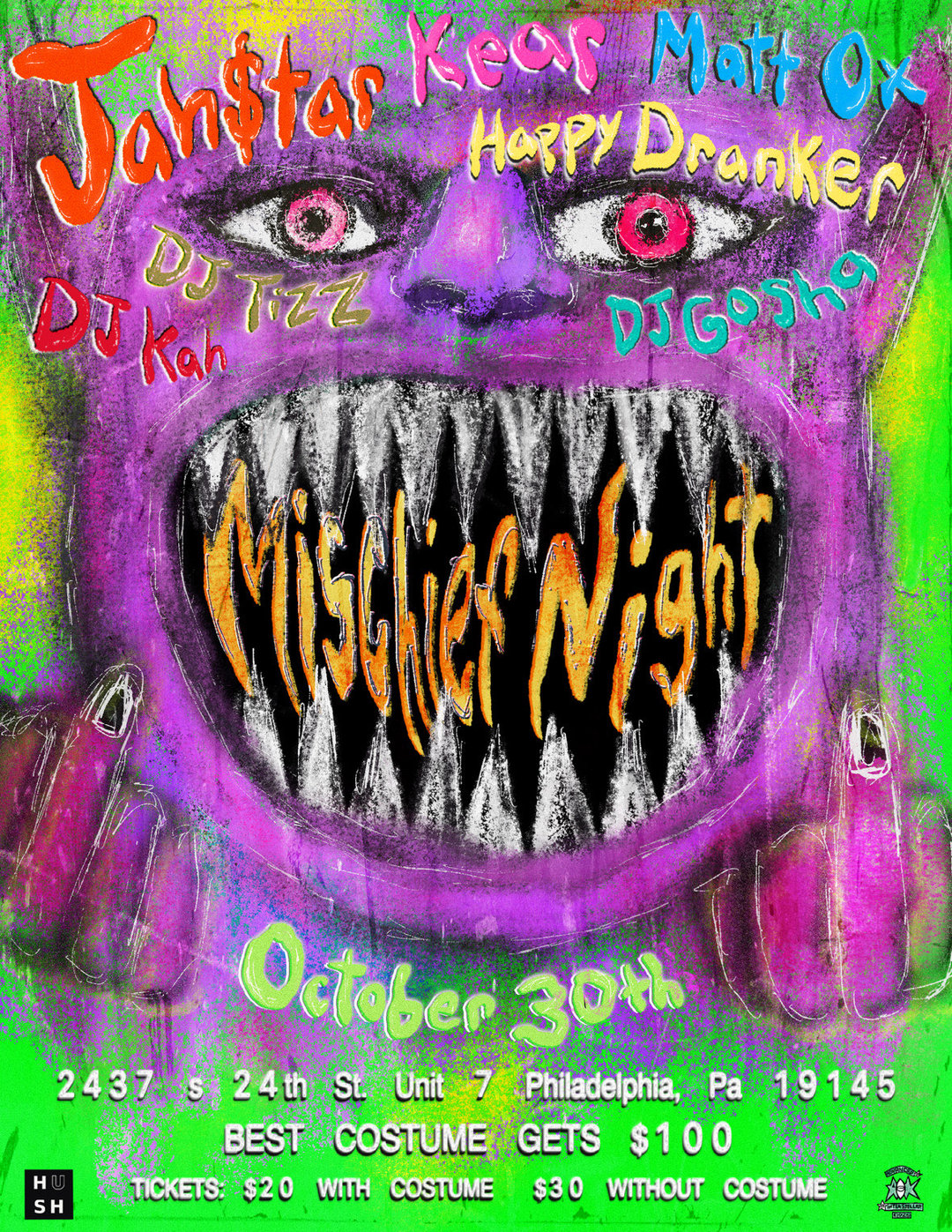 AiK & HUSH Presents: Mischief Night | October 30 flyer