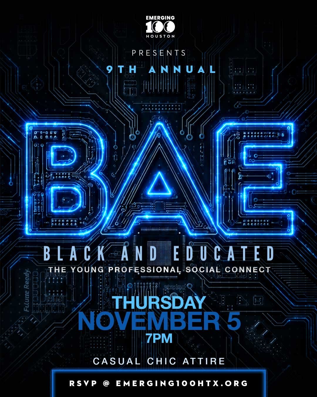 BAE: The Black & Educated Party flyer