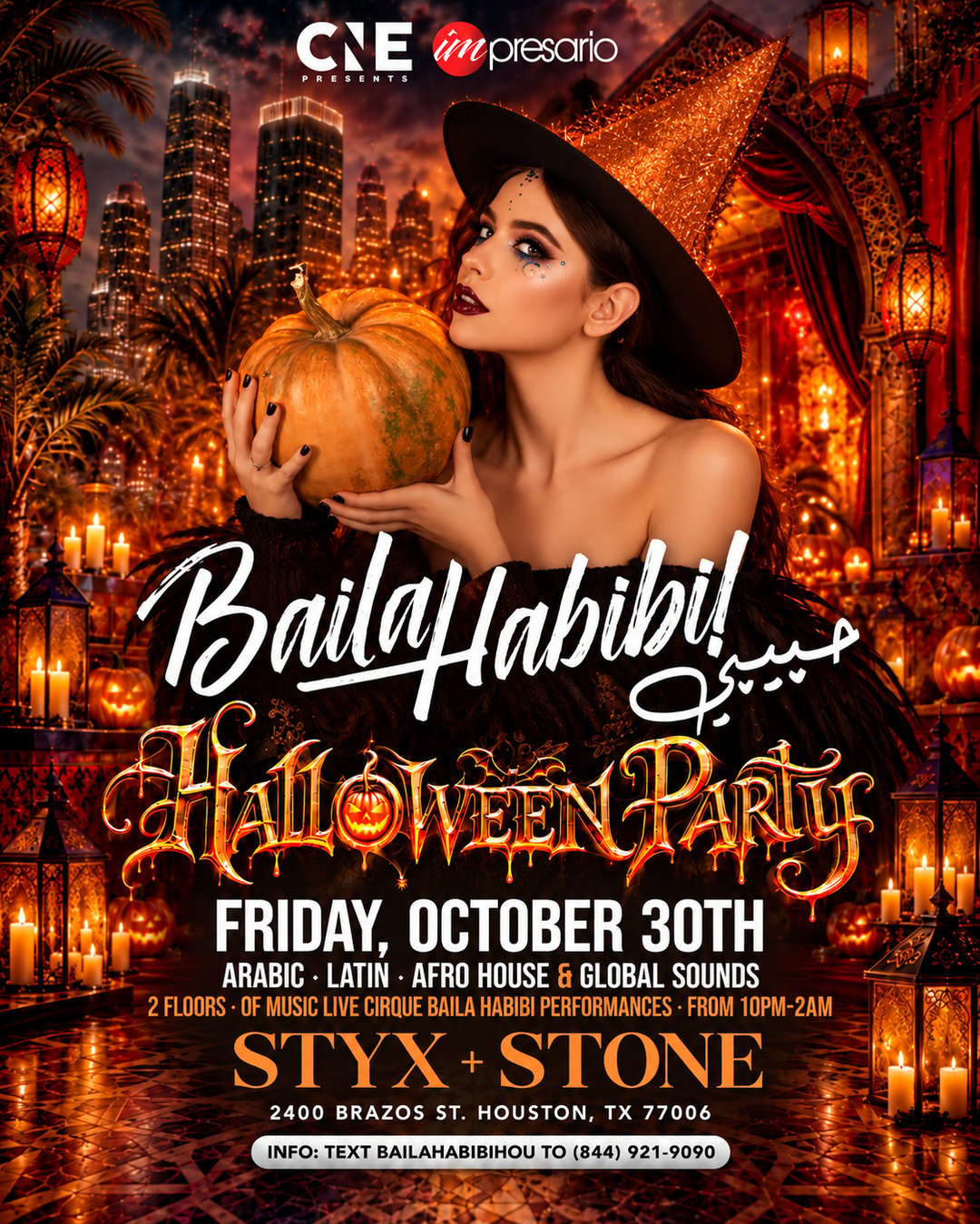 Baila Habibi حبيبي Halloween Party HOUSTON TX flyer
