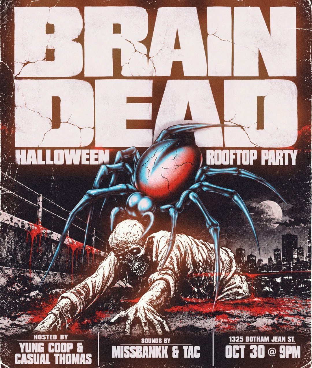 Brain Dead: Halloween Rooftop Party flyer