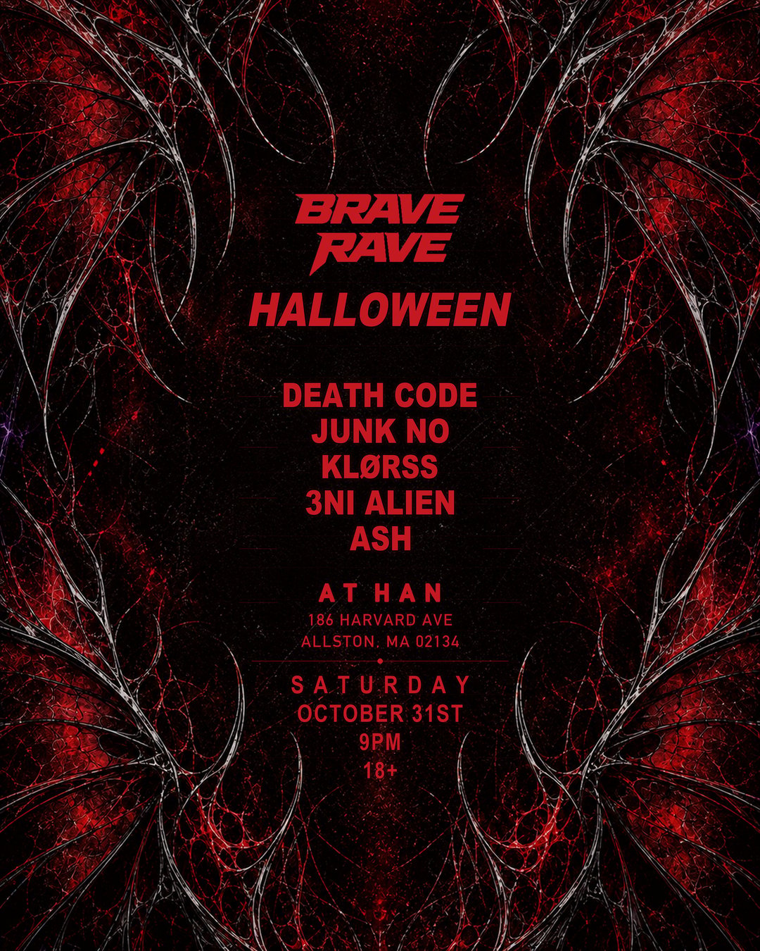 BRAVE RAVE HALLOWEEN (Oct 31st • Saturday, 2026) flyer