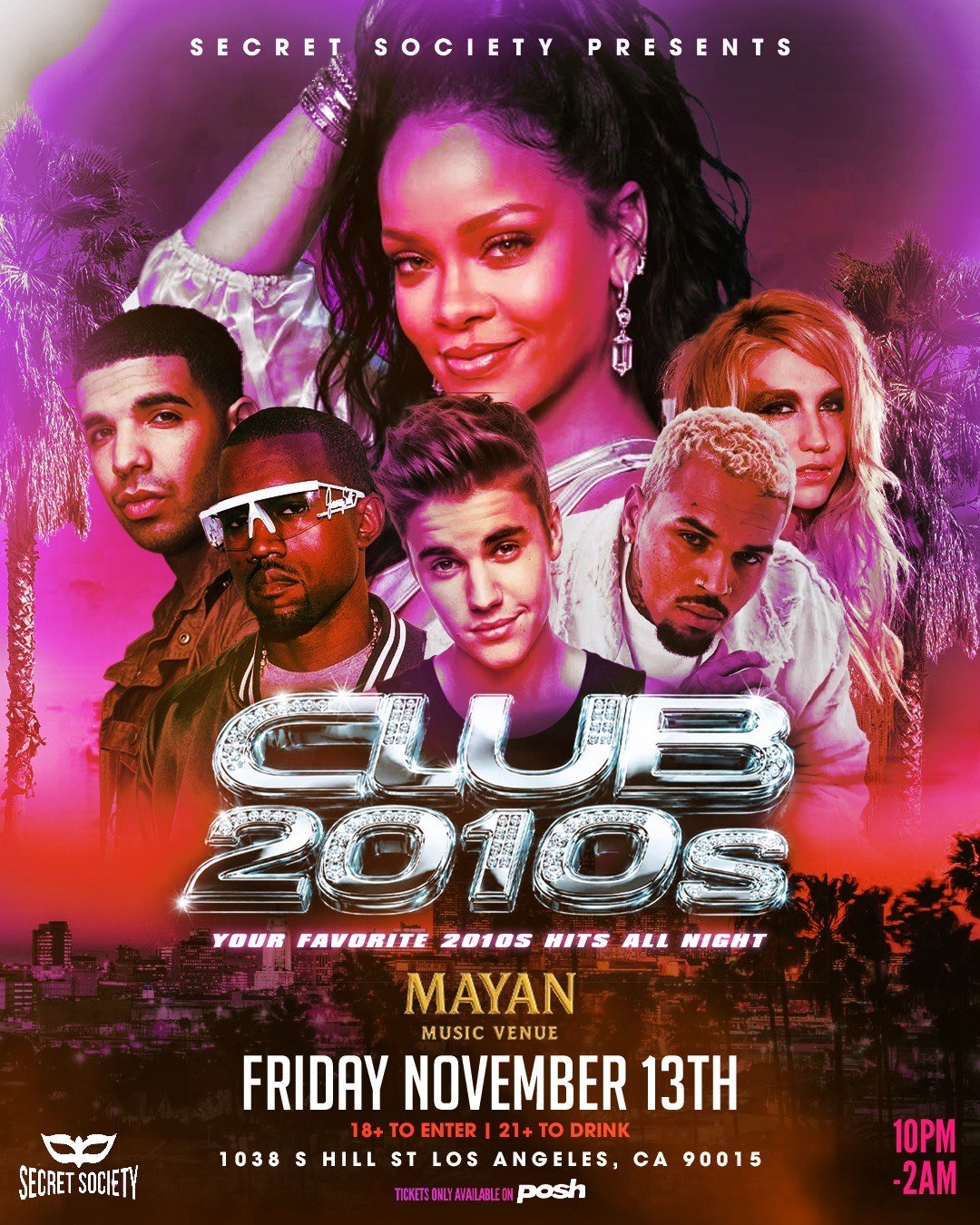 CLUB 2010s - LOS ANGELES, CALIFORNIA flyer