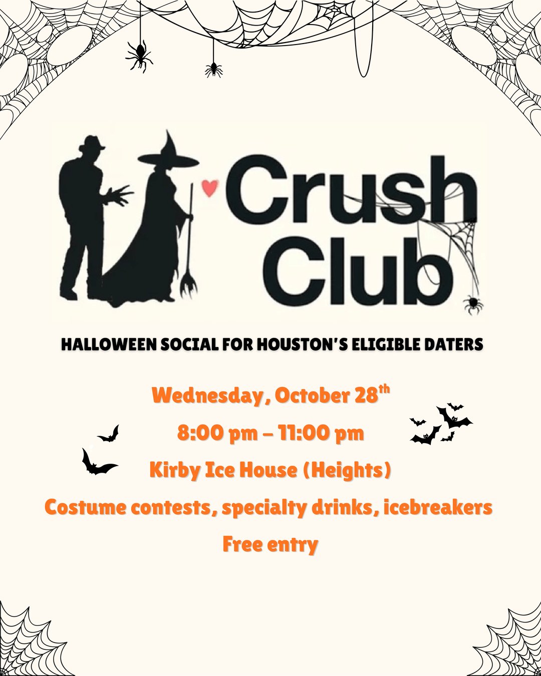 Crush Club: Halloween flyer