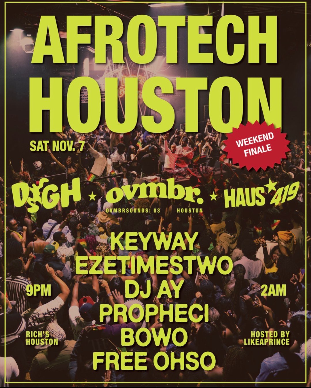 DANCE AND GO HAUS W/ OVMBR: AFROTECH FINALE flyer