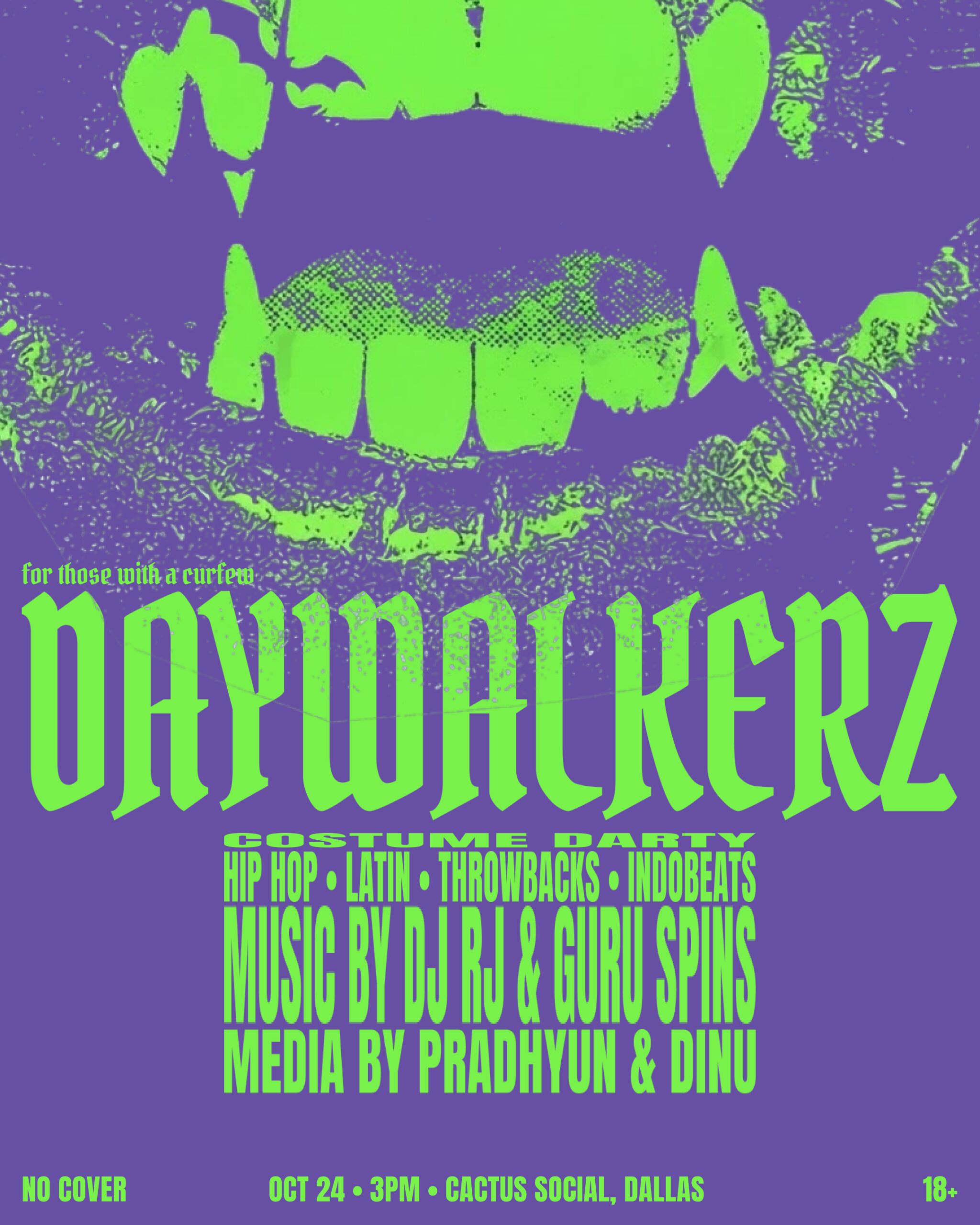 DAYWALKERZ: A HALLOWEEN DARTY flyer