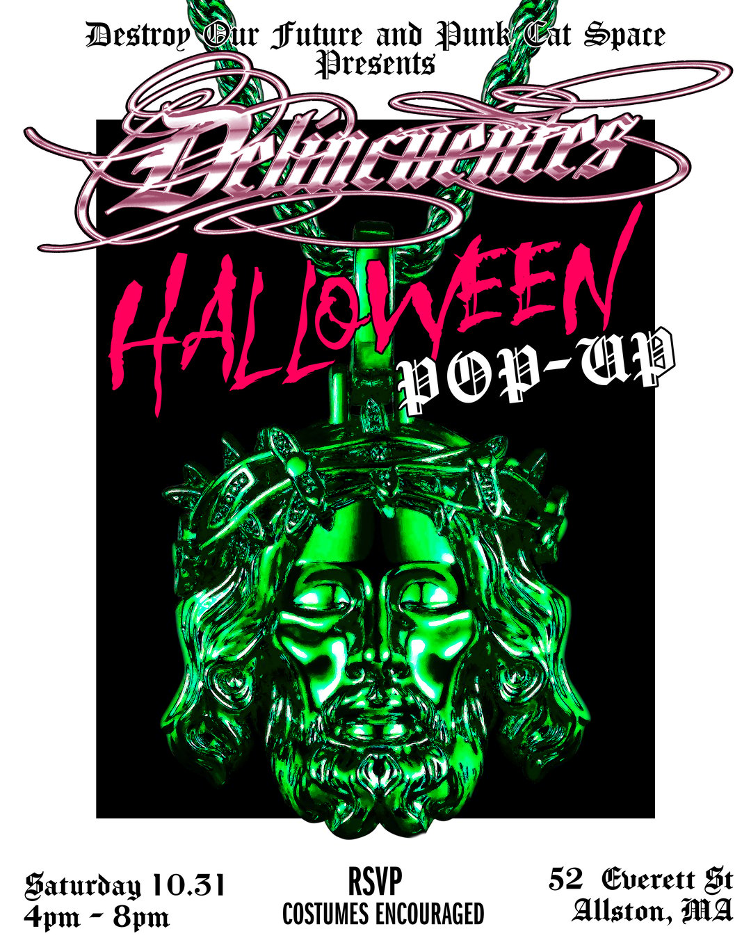 Delincuentes Halloween Pop-Up flyer