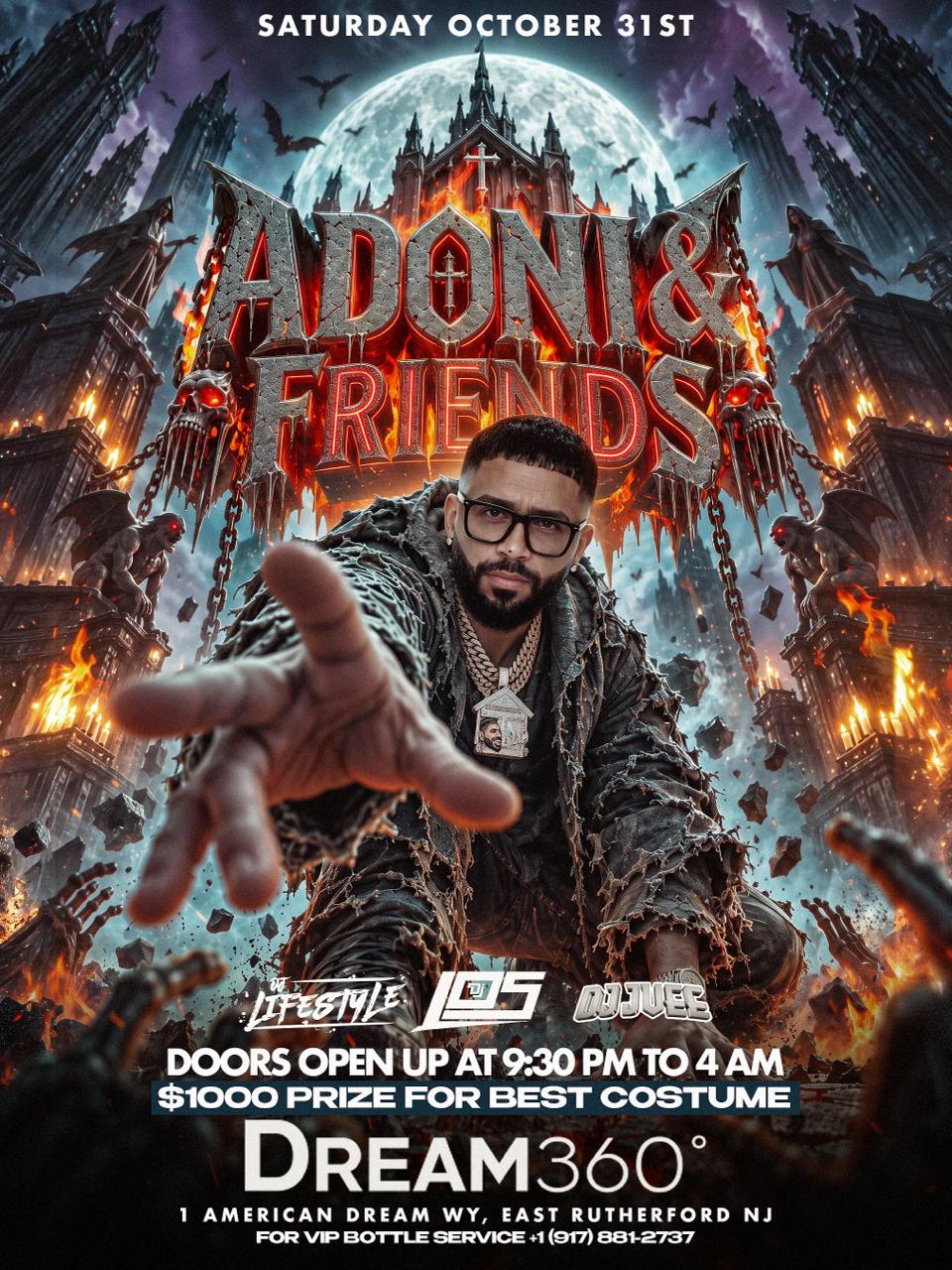 DJ Adoni Halloween Party at American Dream NJ | Dream360 flyer
