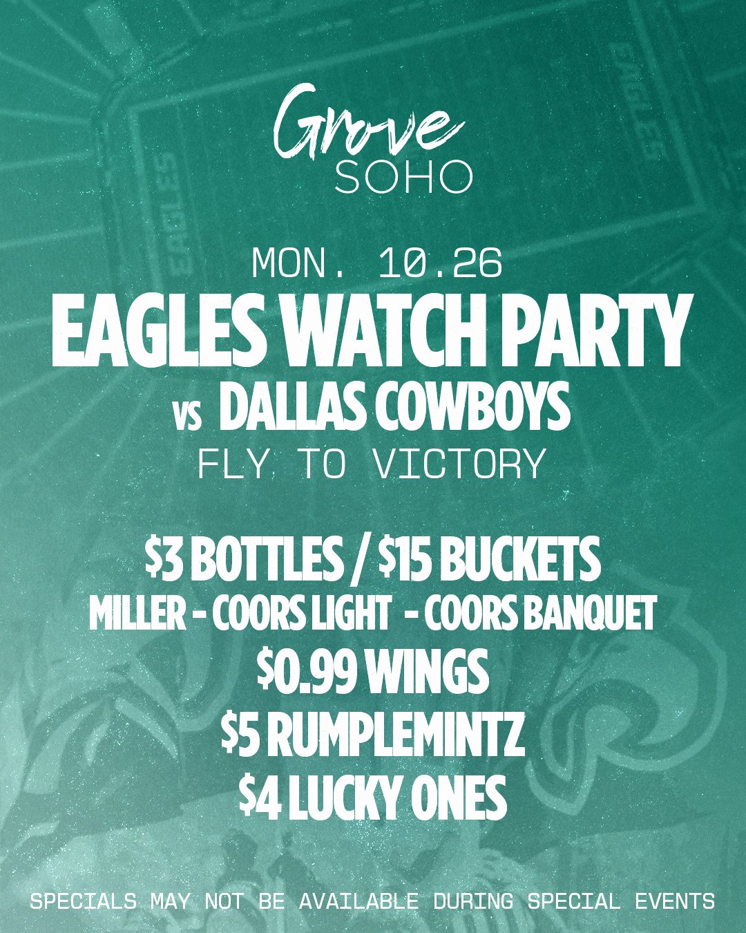 Eagles Watch Party flyer