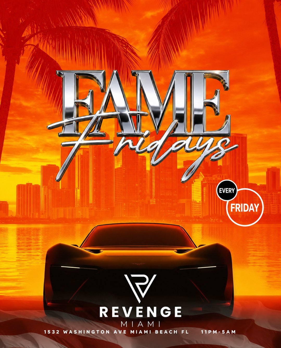 FAME FRIDAY - REVENGE MIAMI flyer