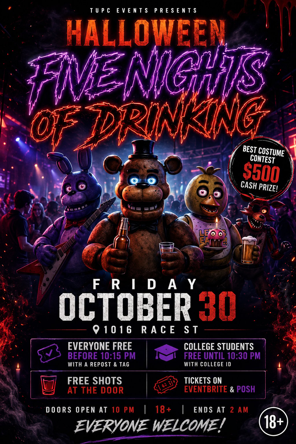 Five Nights Of Drinking flyer