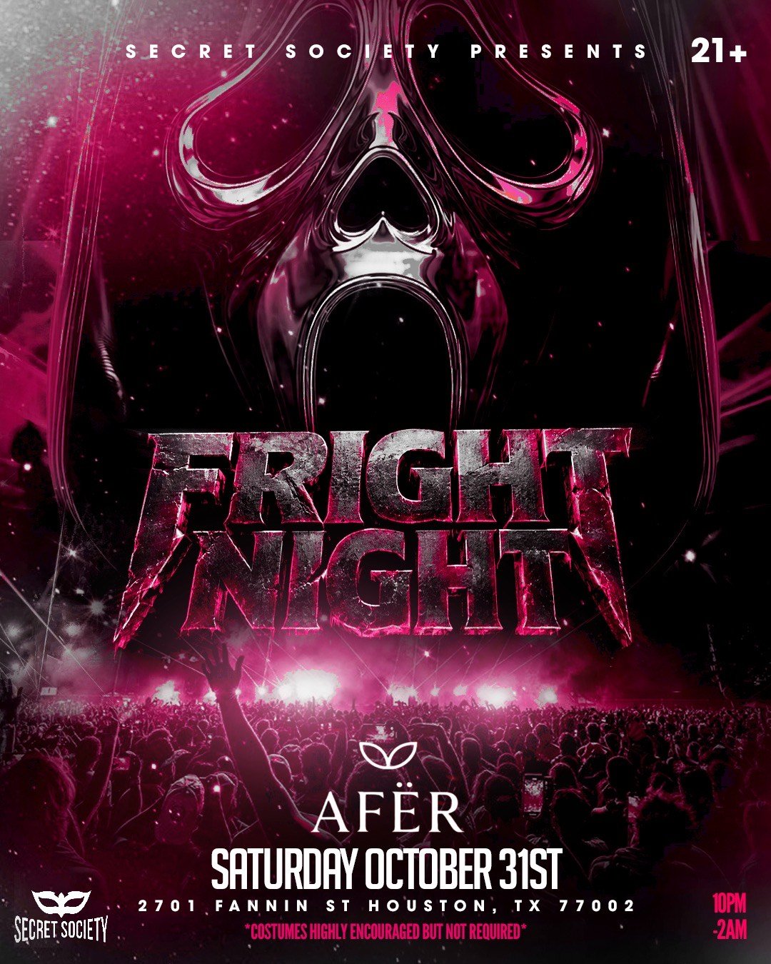 FRIGHTNIGHT- HOUSTON, TEXAS flyer