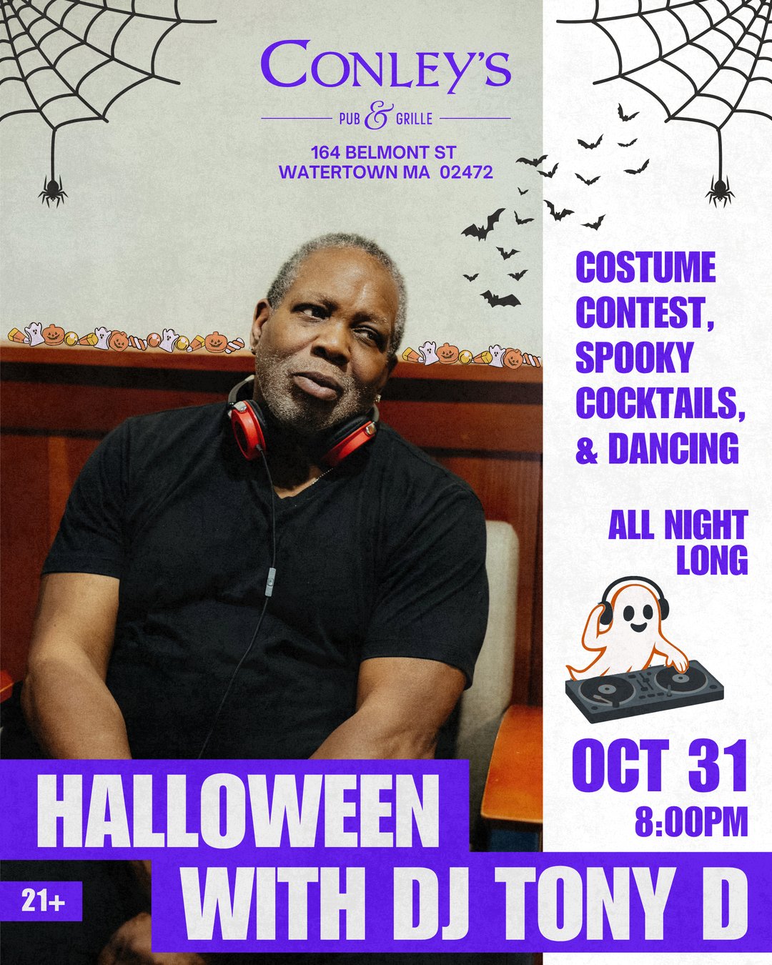 Halloween with DJ Tony D at Conley’s flyer