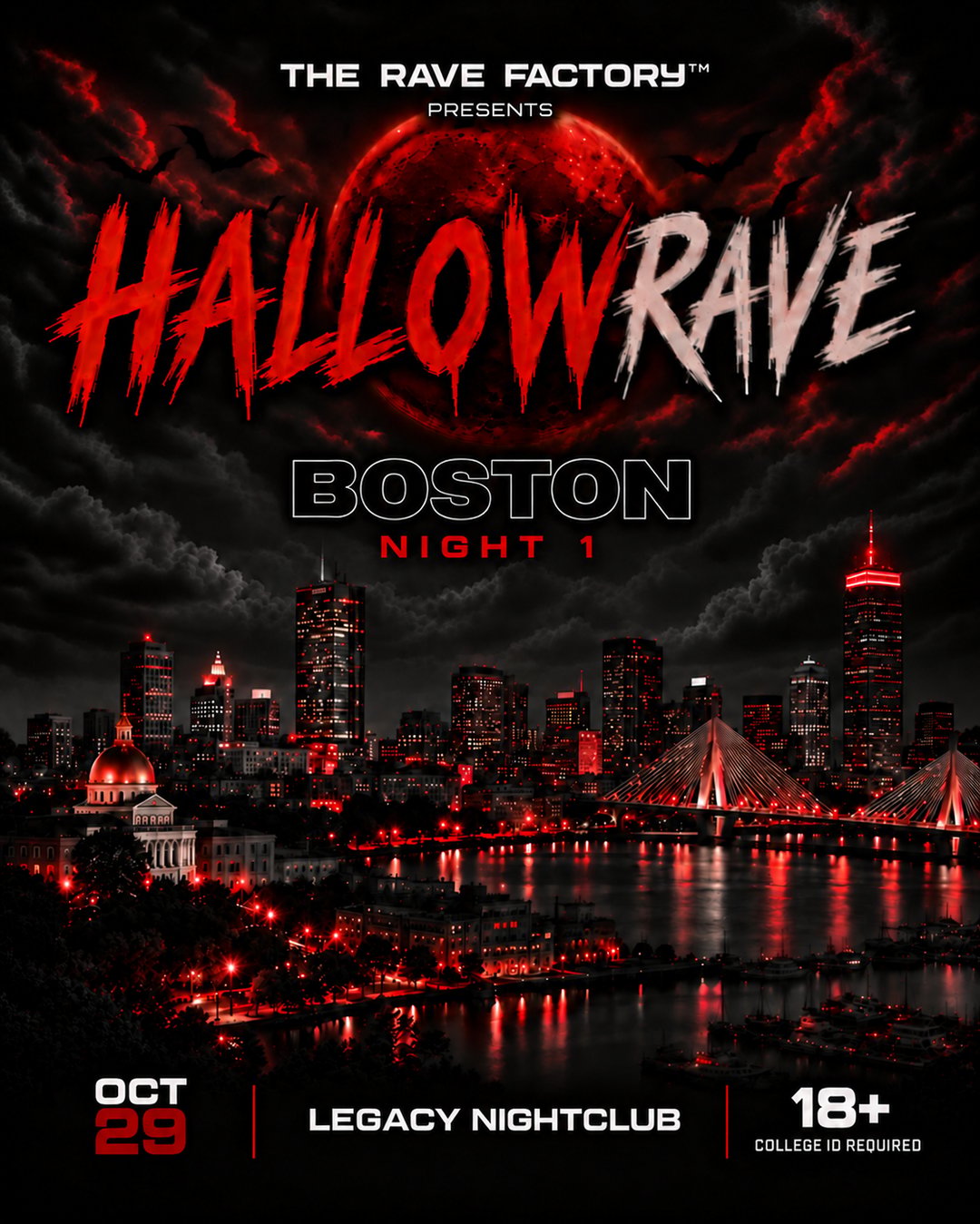 Hallowrave Boston flyer