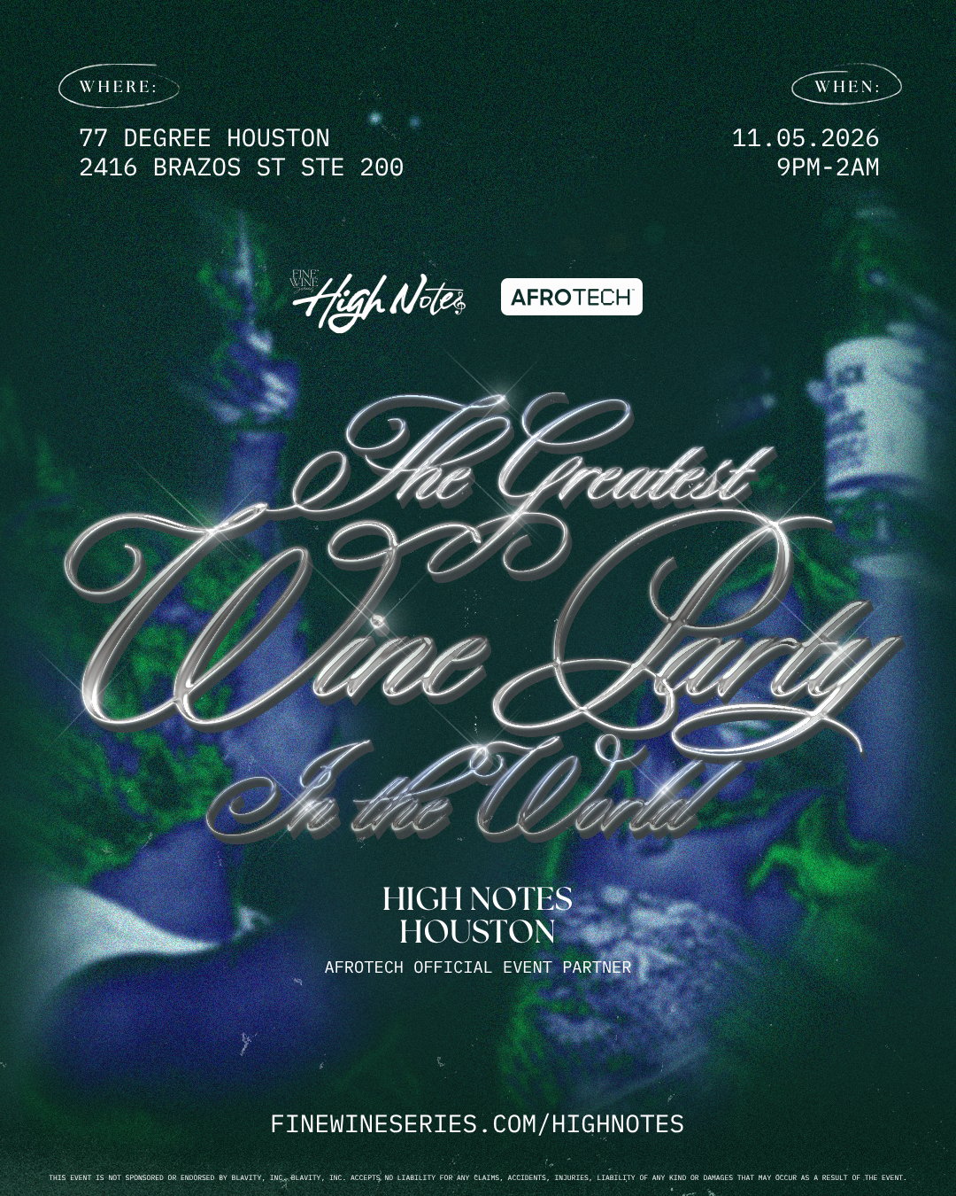 High Notes by Fine Wine Series (Houston) flyer
