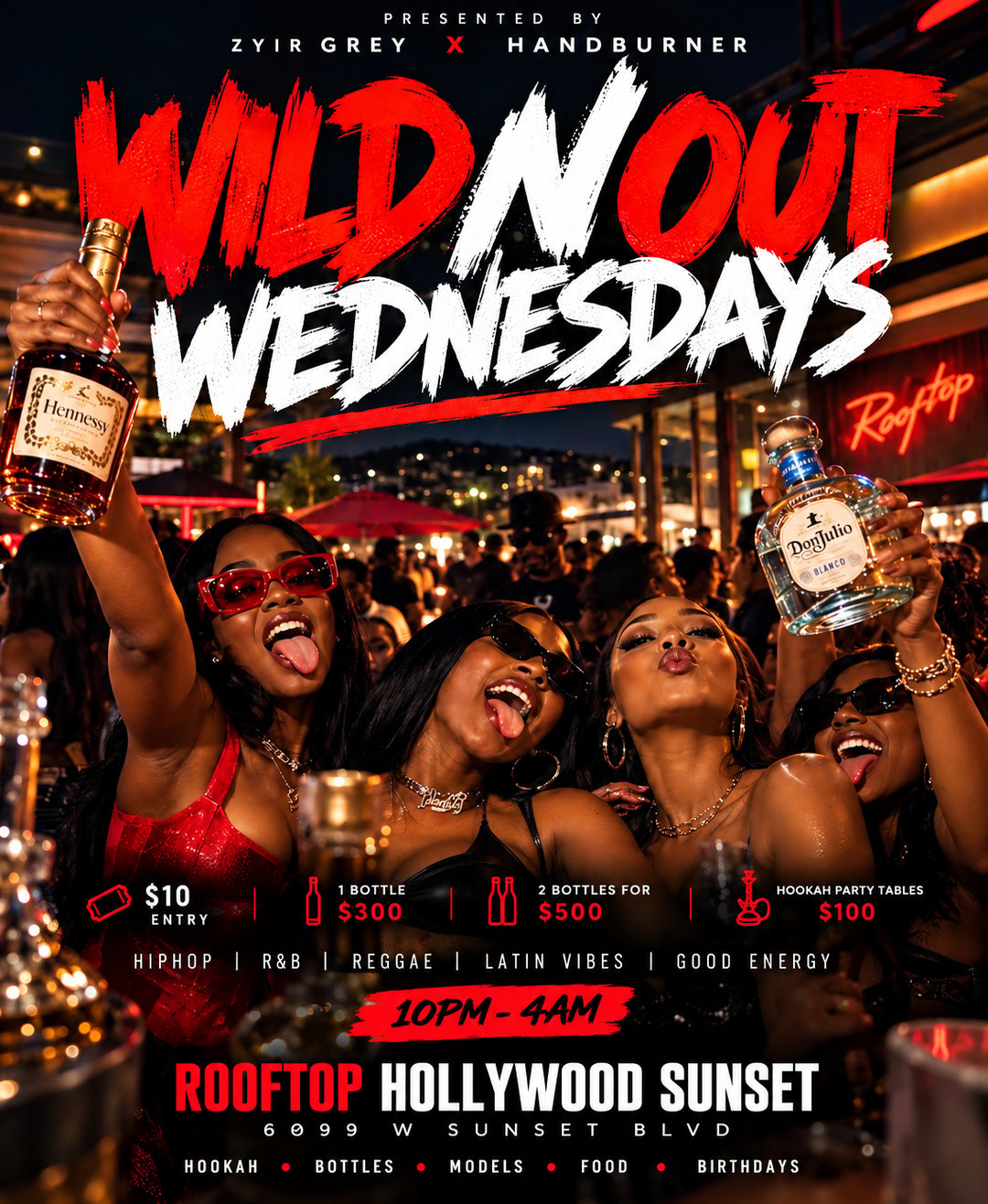 Hollywood Wild N Out Wednesdays flyer