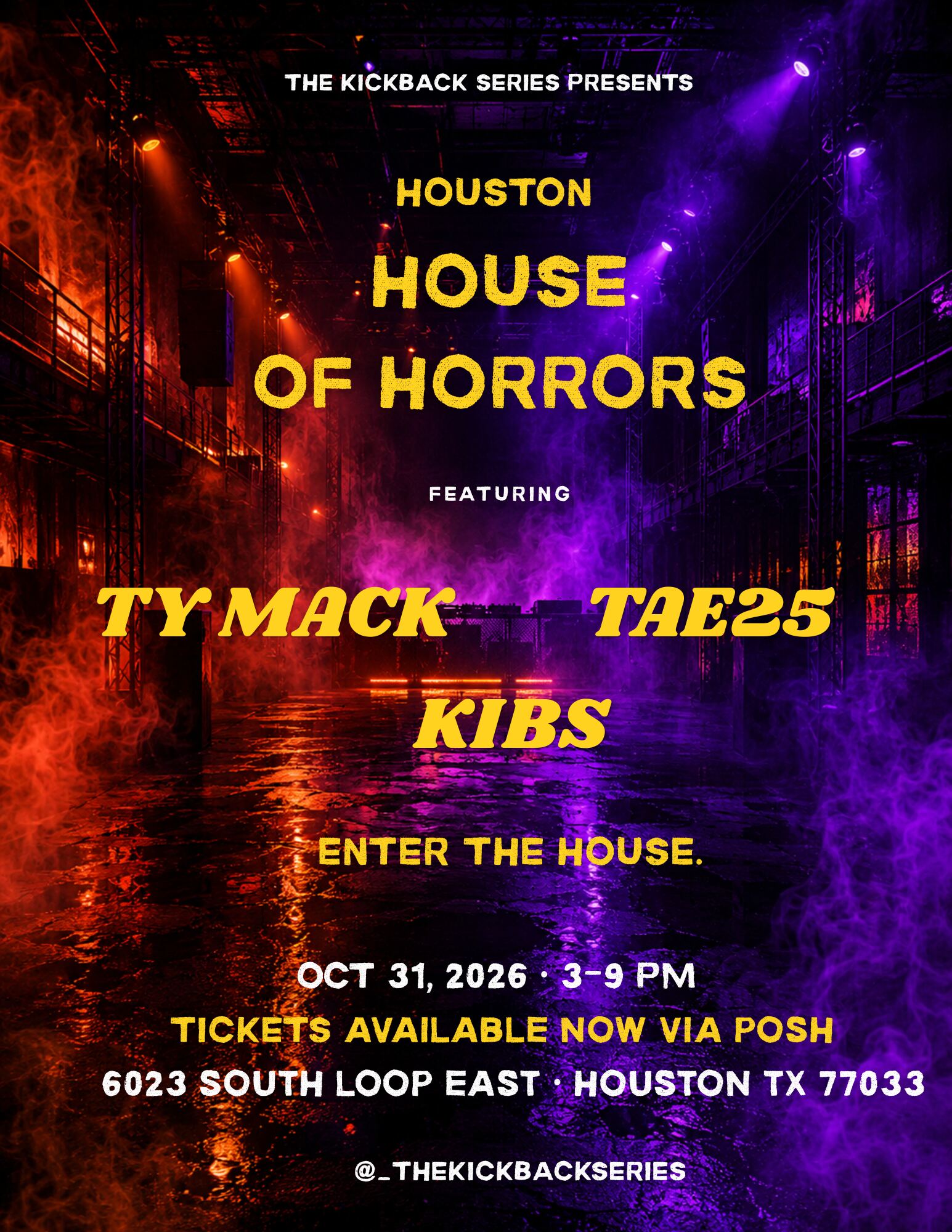 Houston House of Horrors: DJ Showcase flyer