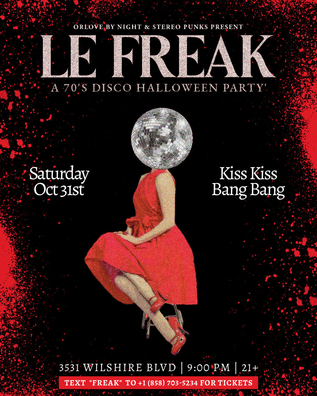 Le Freak: A 70's Disco Halloween Party flyer