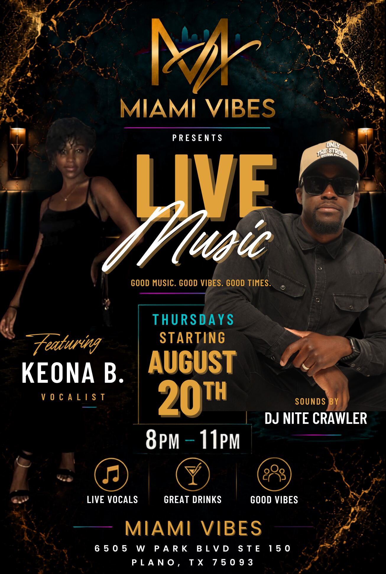 Miami Vibes Live Music flyer