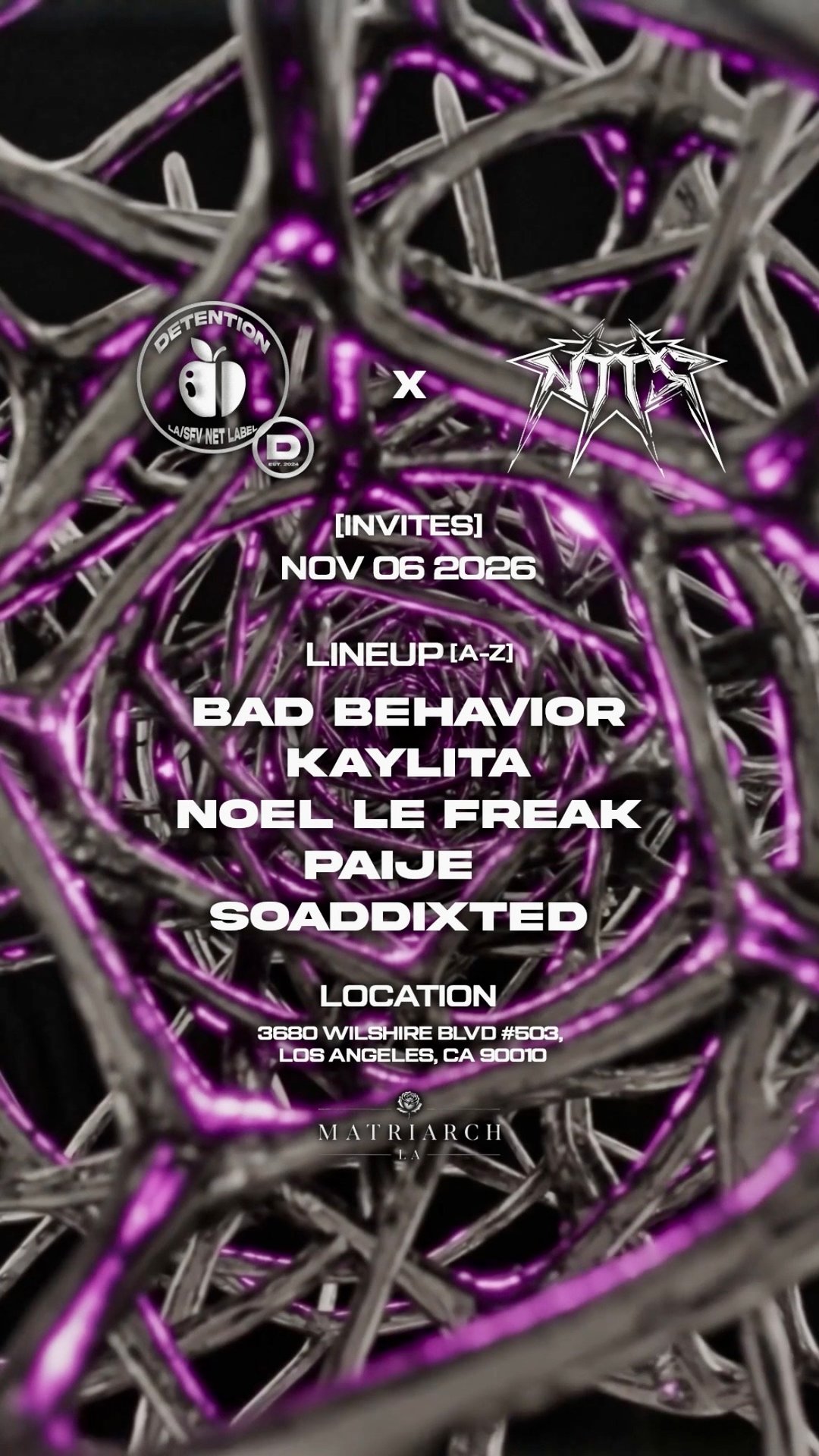 NTTS X DETENTION [INVITES] flyer