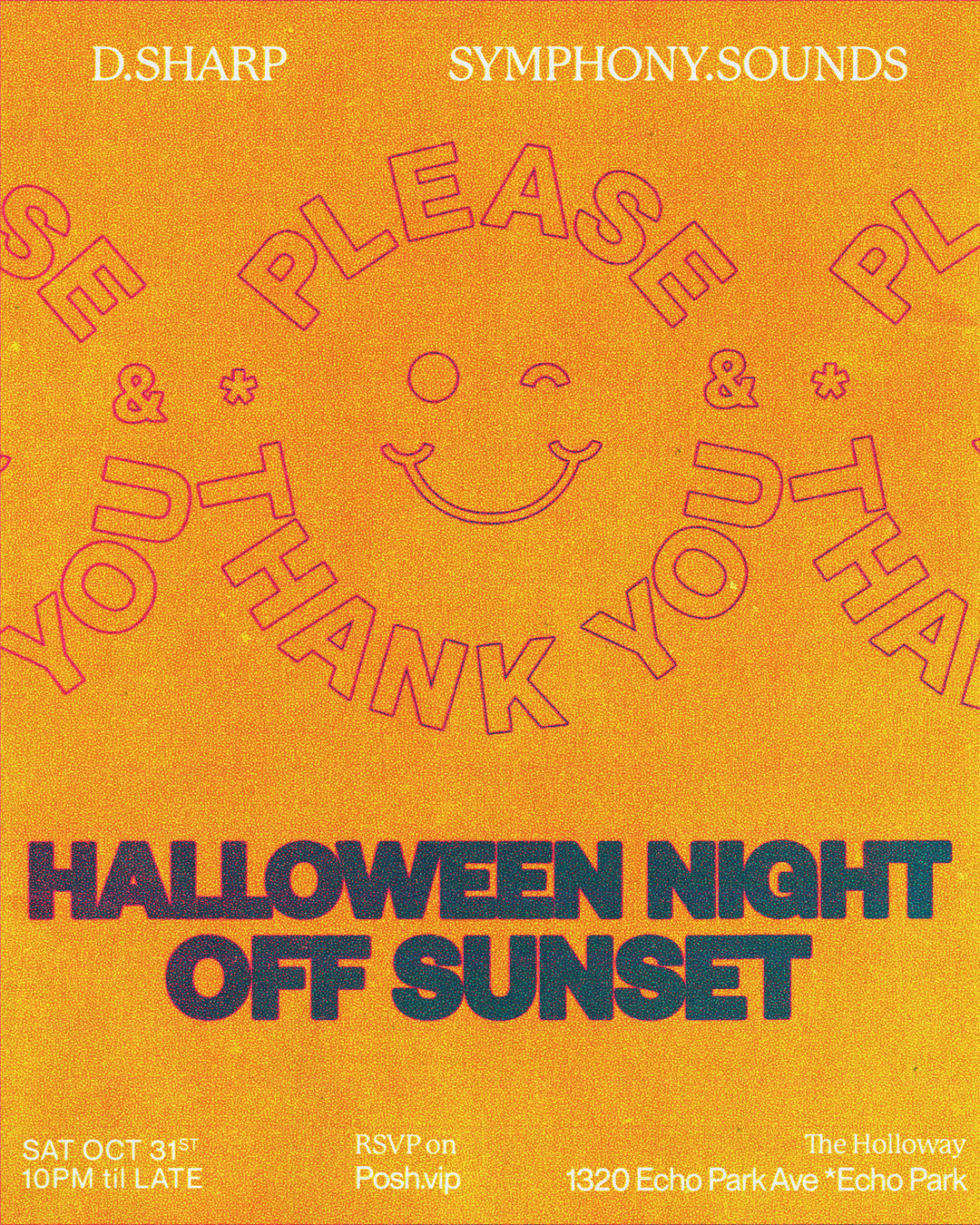 OFF SUNSET - October 31st - Saturday Night in Echo Park flyer