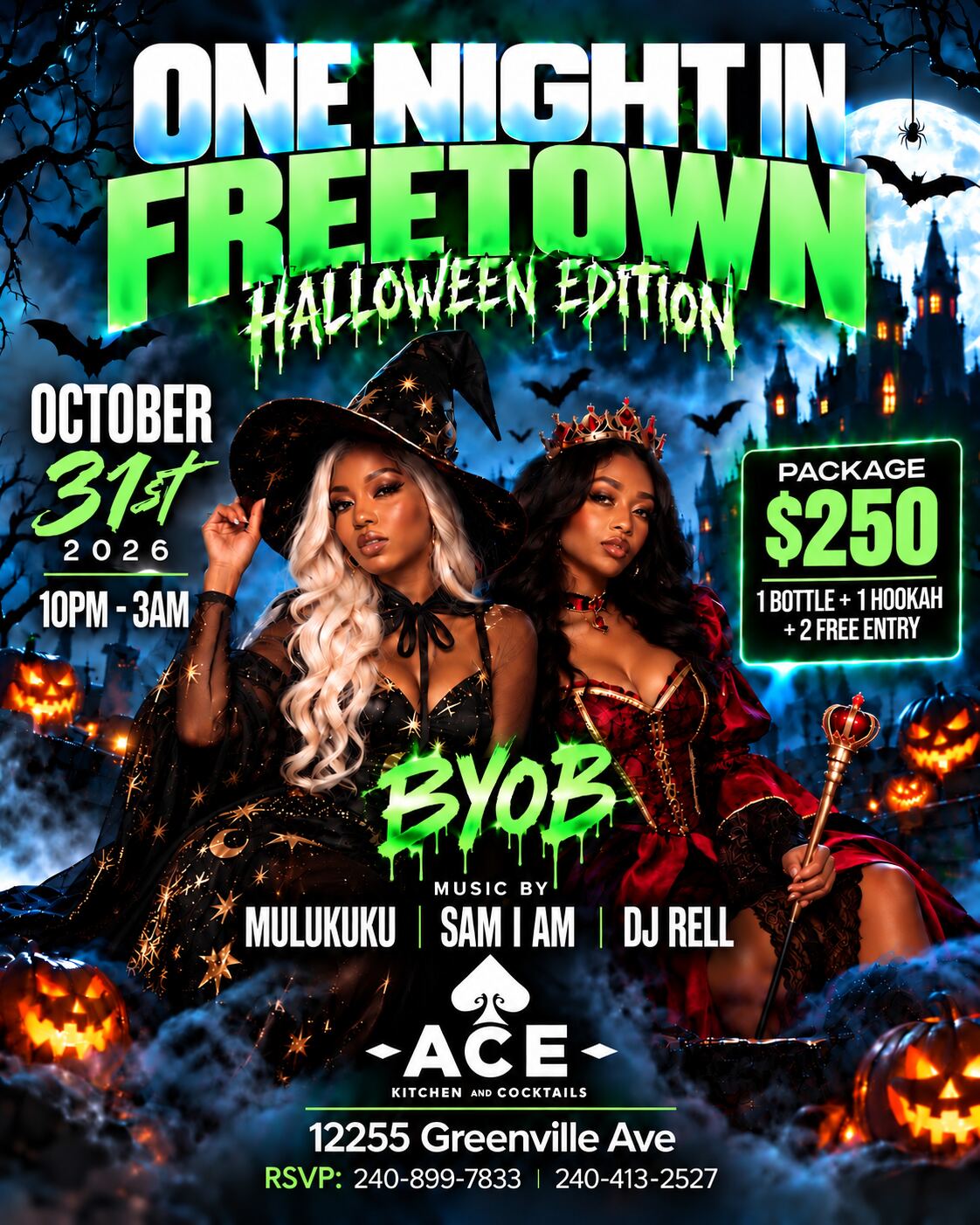One Night in Freetown: Halloween Edition 🖤🎃 flyer