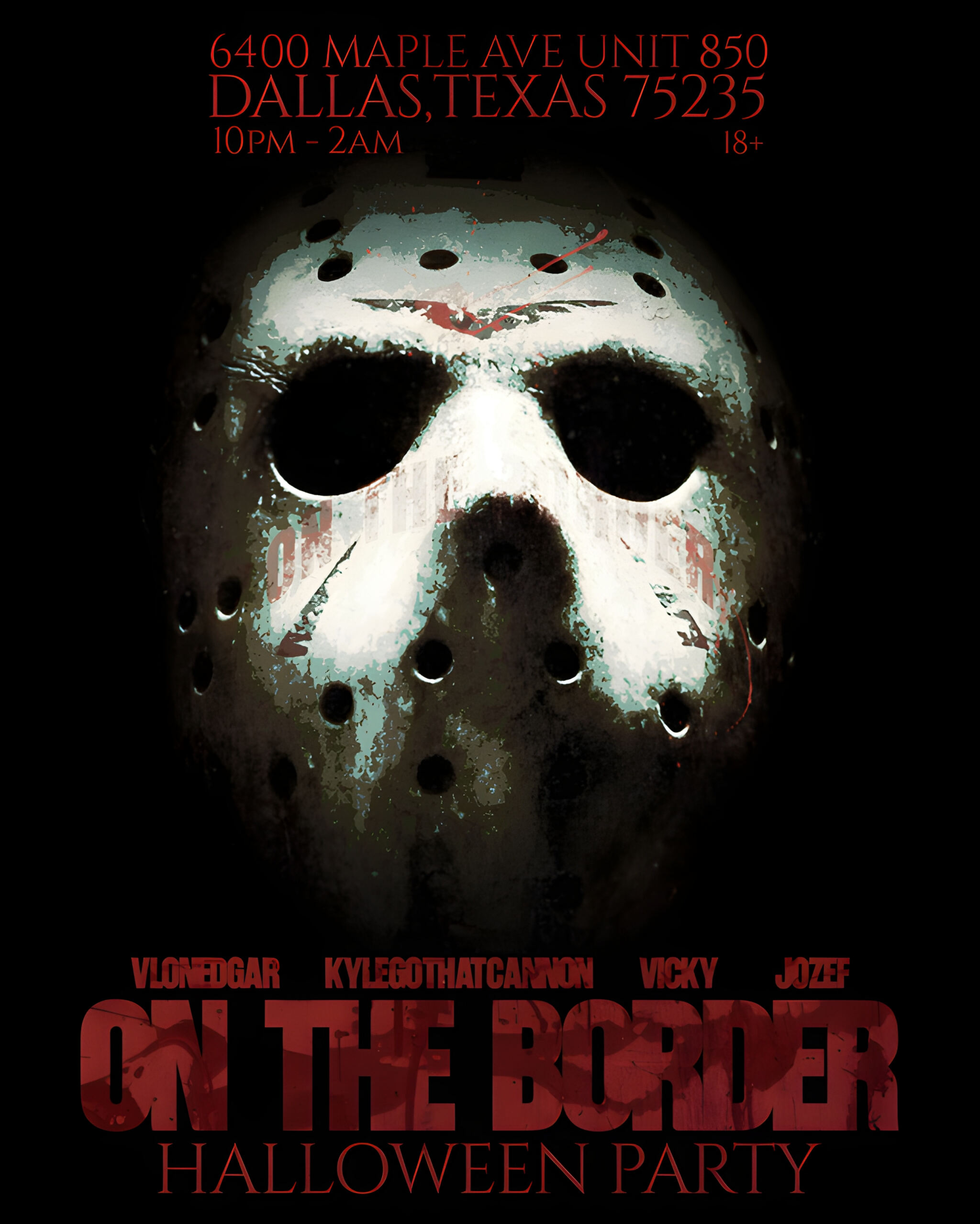 ONTHEBORDER WAREHOUSE HALLOWEEN PARTY flyer