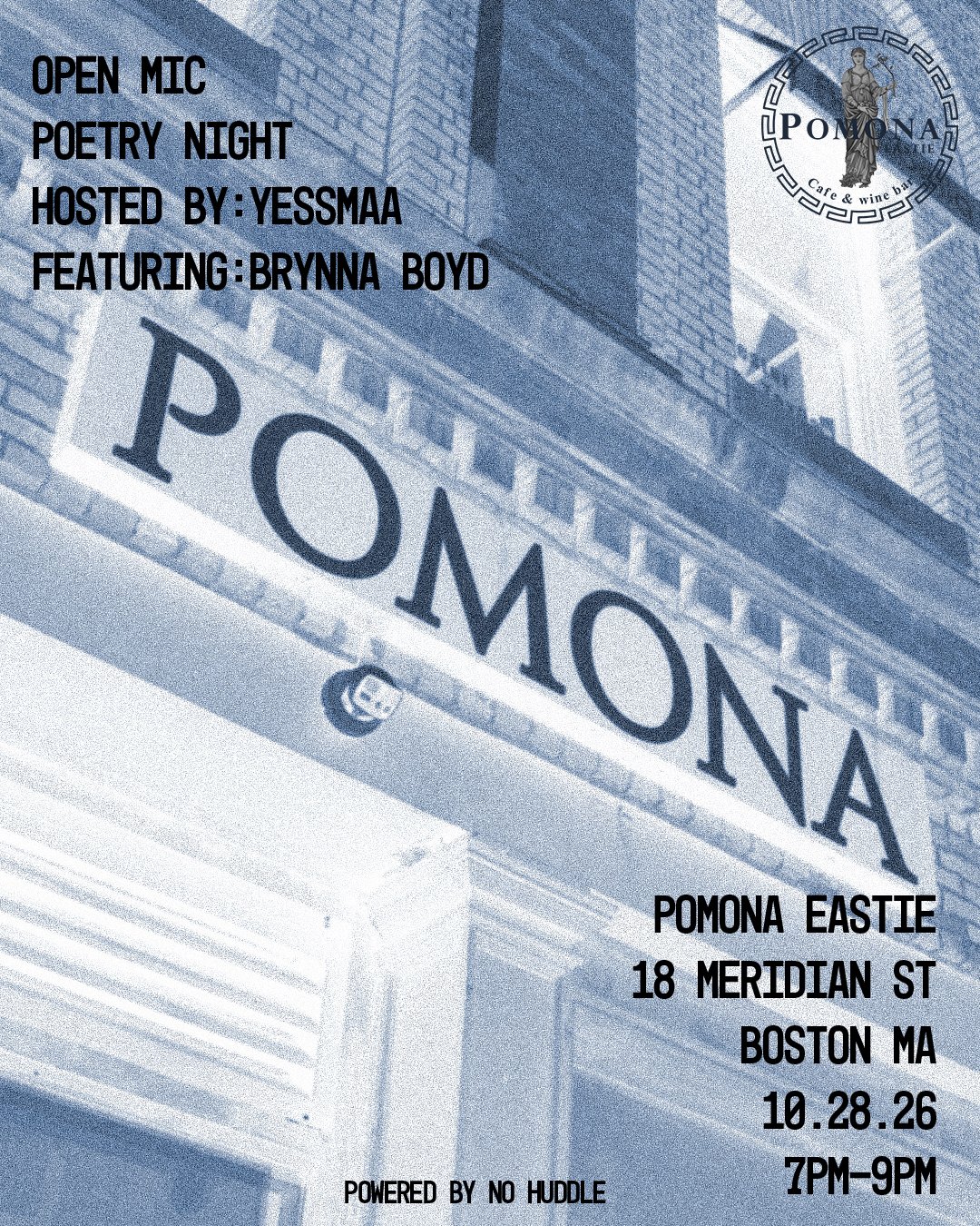 OPEN MIC POETRY NIGHT @ POMONA EASTIE flyer