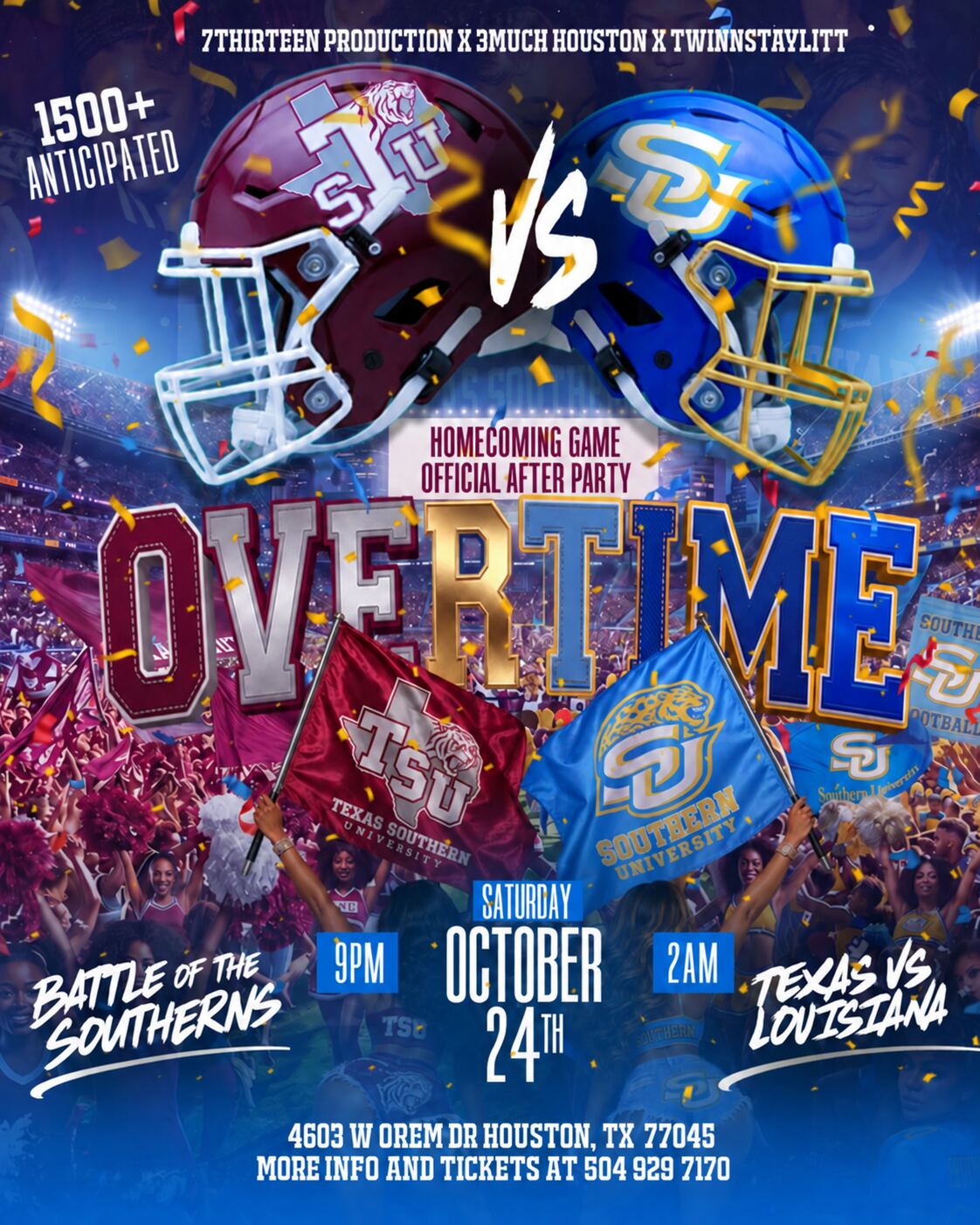Overtime - Oct 24th flyer