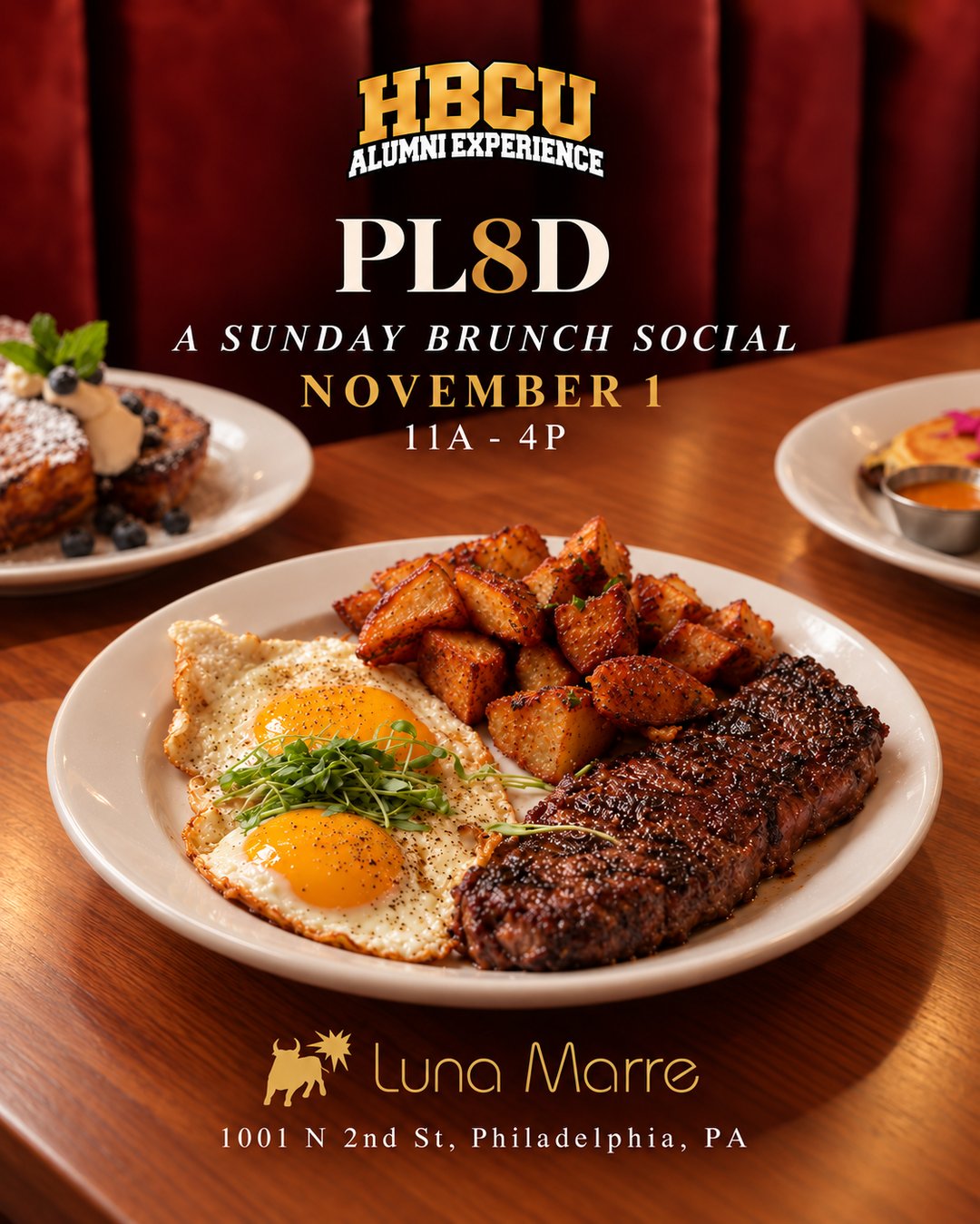 PL8D (Plated): A Sunday Brunch Social flyer