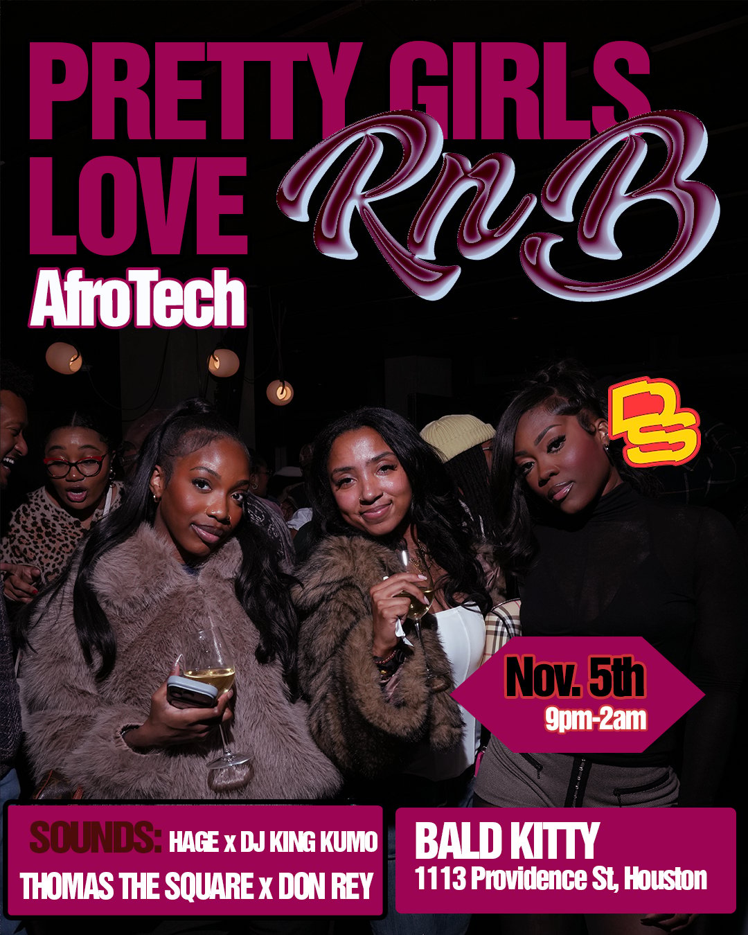 Pretty Girls Love RnB Afro Tech Week flyer
