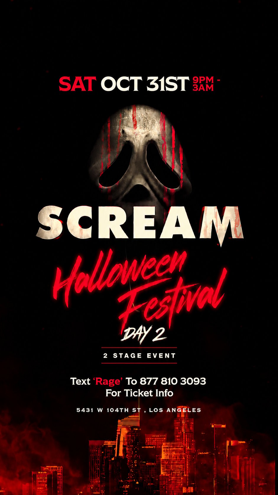 RAGE HALLOWEEN FESTIVAL DAY 2 🔪 flyer