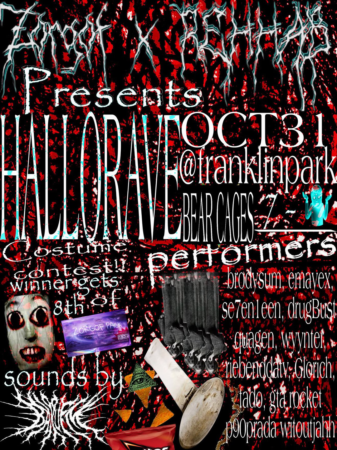 REHHAB X ZORGOF PRESENTS: HALLORAVE flyer