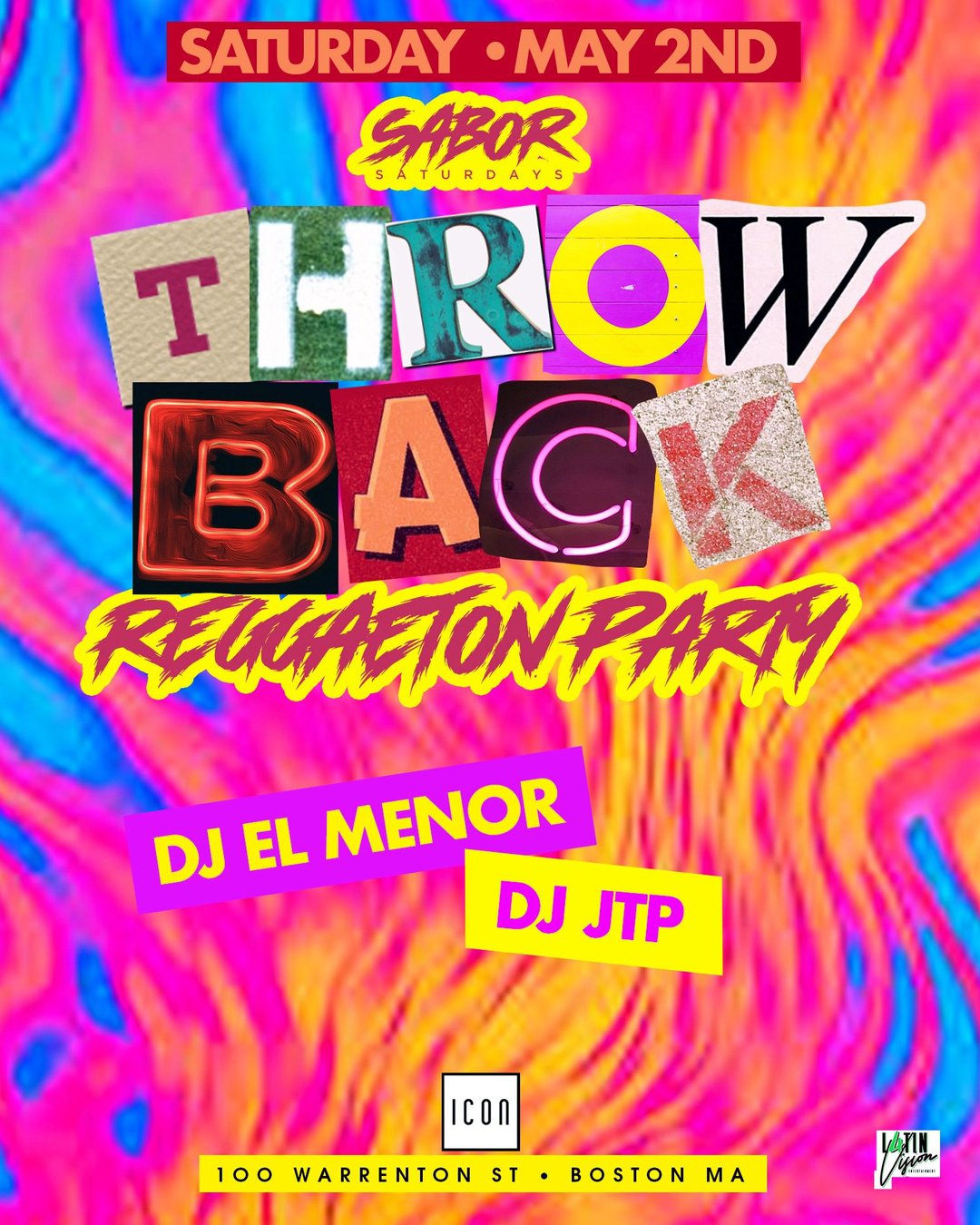 SABOR SATURDAYS - THROWBACK REGGAETON PARTY - DJ EL MENOR X DJ JTP flyer