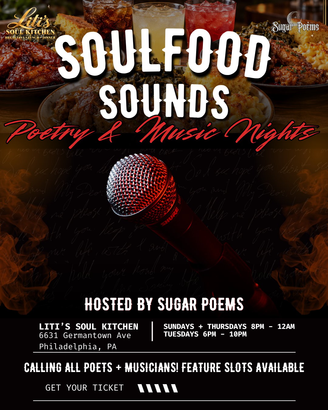 Soulfood Sounds: Poetry Music Nights 🎤❤️ flyer