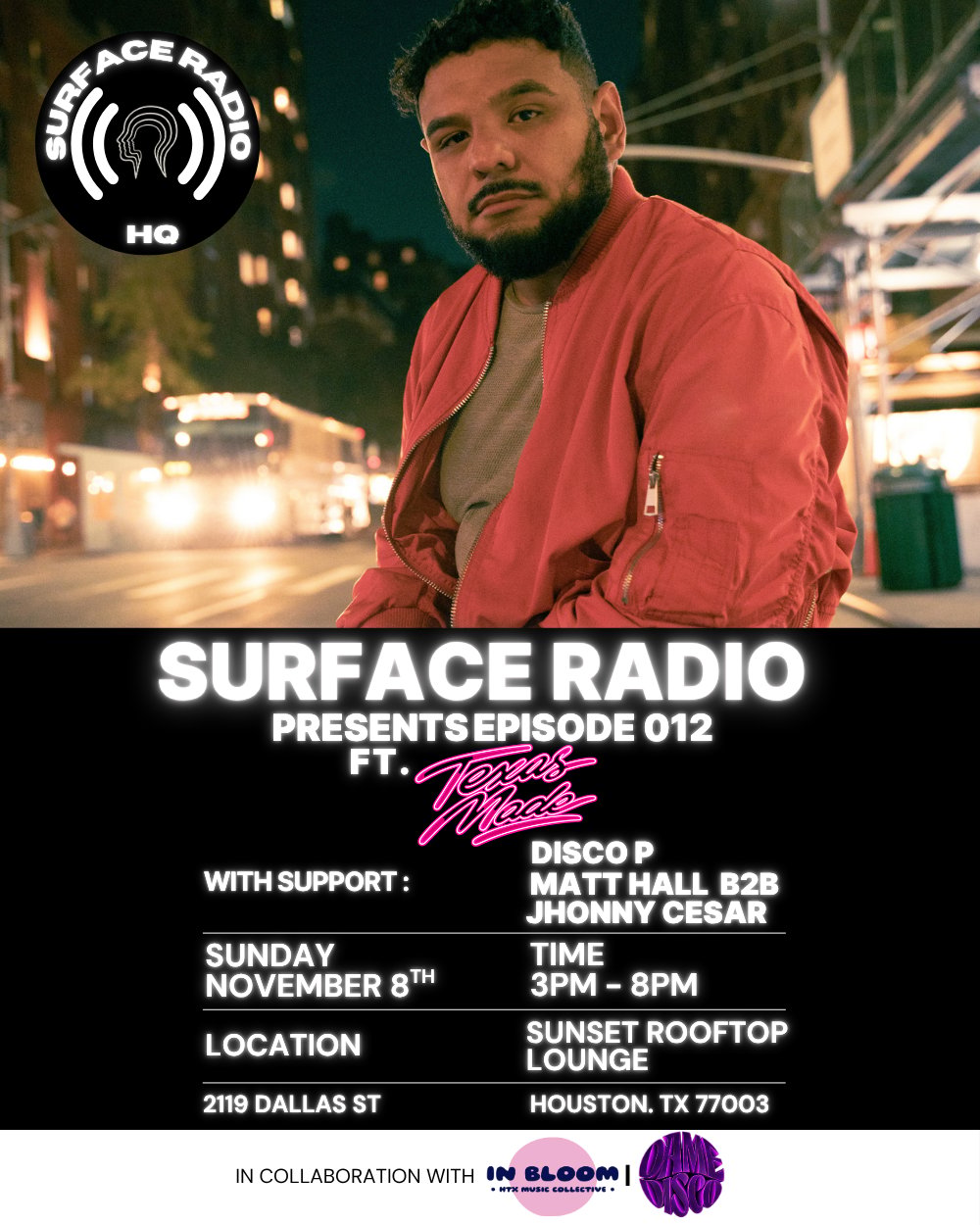 Surface Radio Ep.012: Texas Made Live Guest Mix flyer