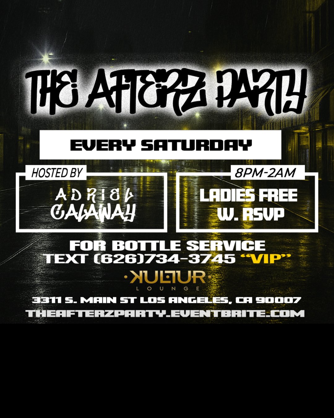 The Afterz Party flyer