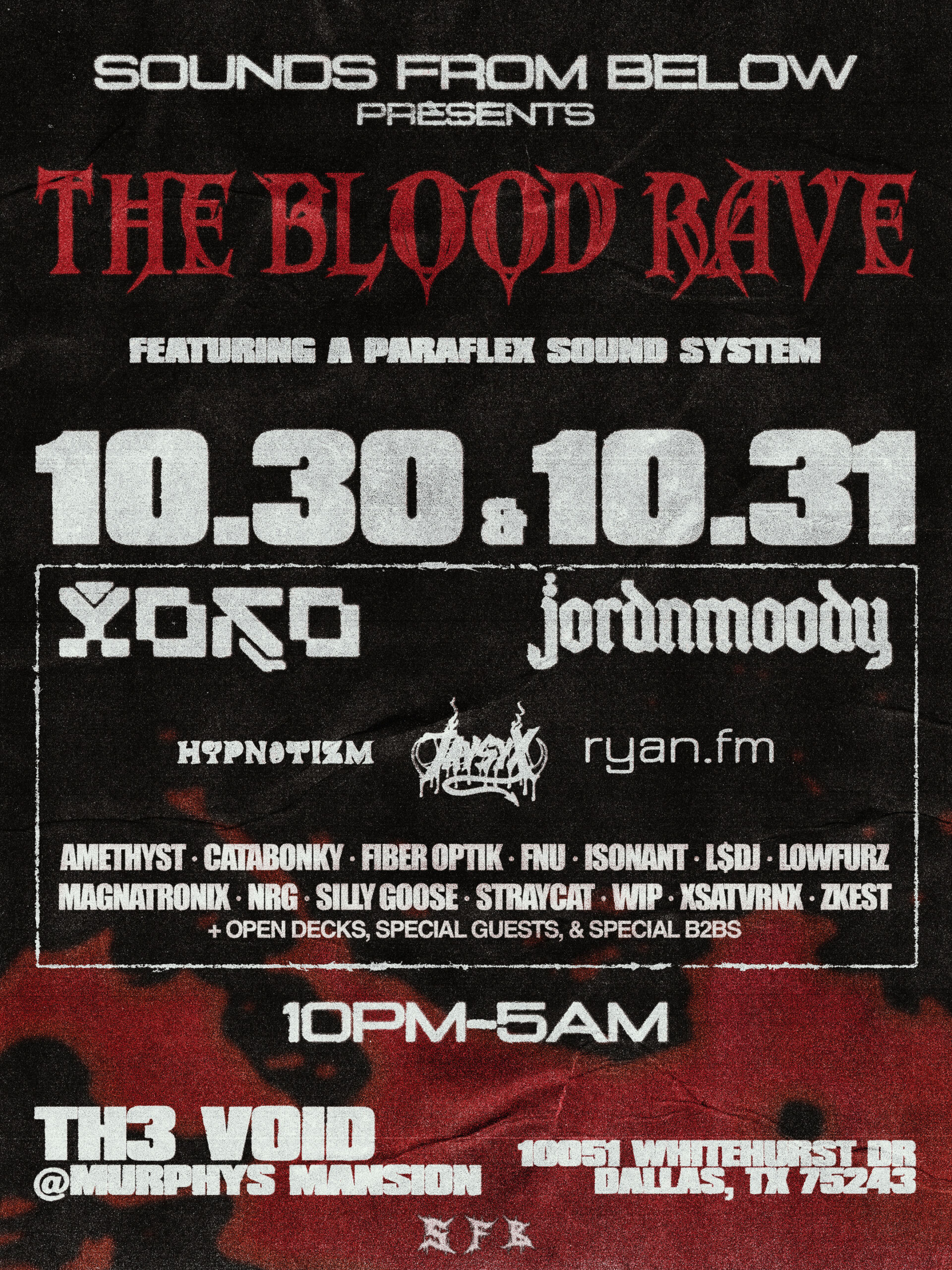 THE BLOOD RAVE flyer