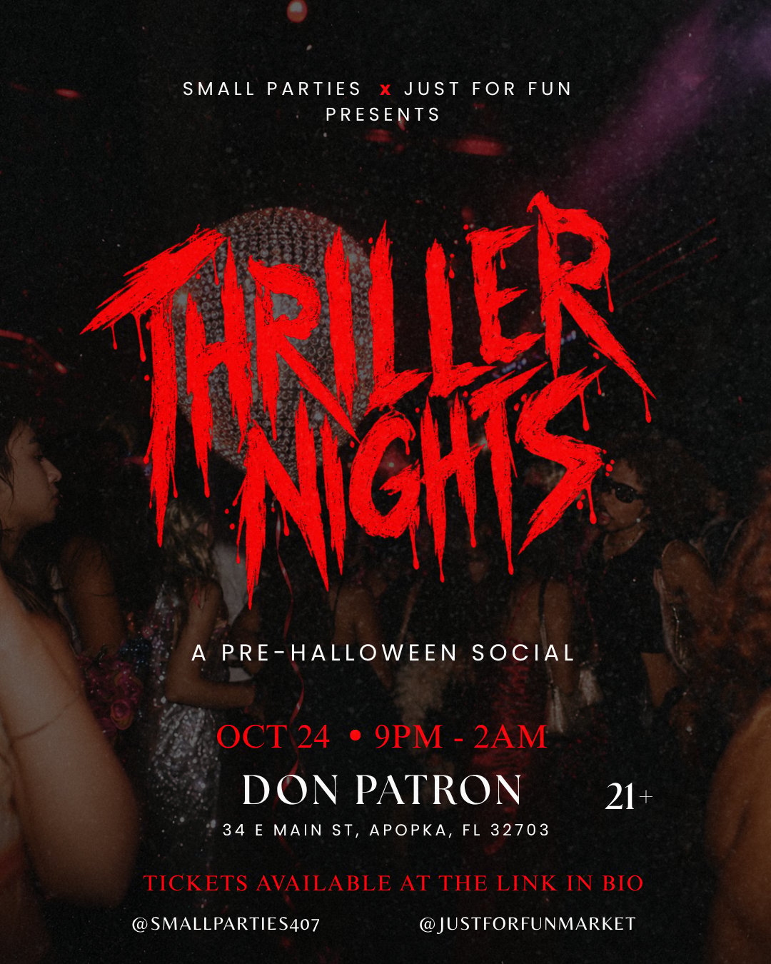 Thriller Nights - A Pre-Halloween Social flyer