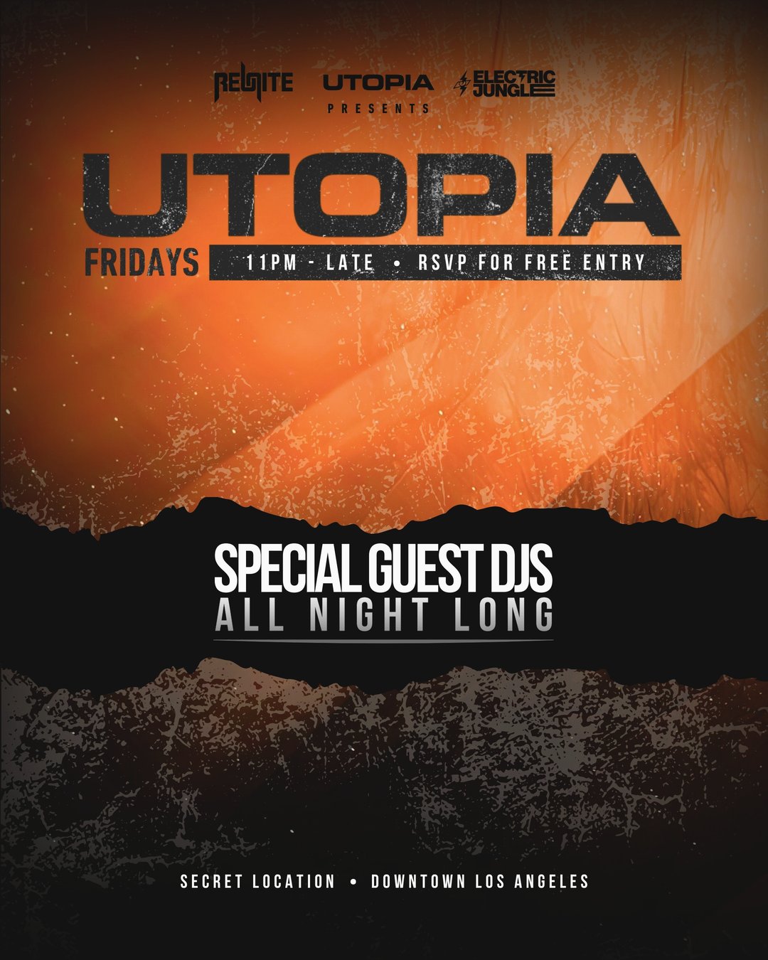 UTOPIA FRIDAY'S SPECIAL GUESTS flyer